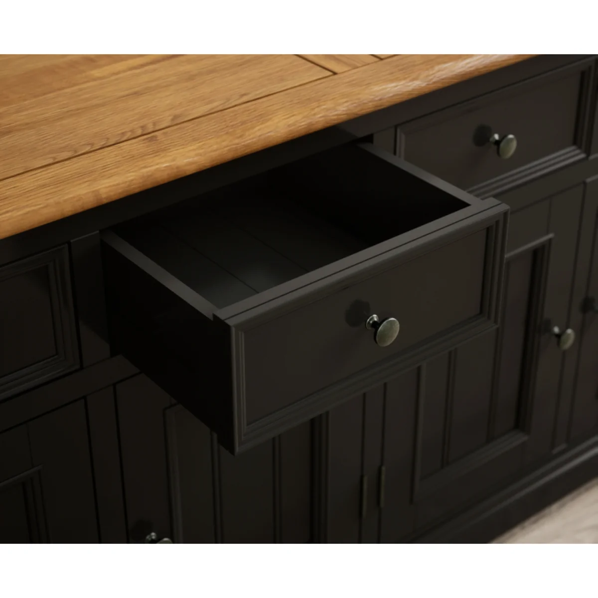 Charlton Oak and Black Painted Extra Large Sideboard – image 6