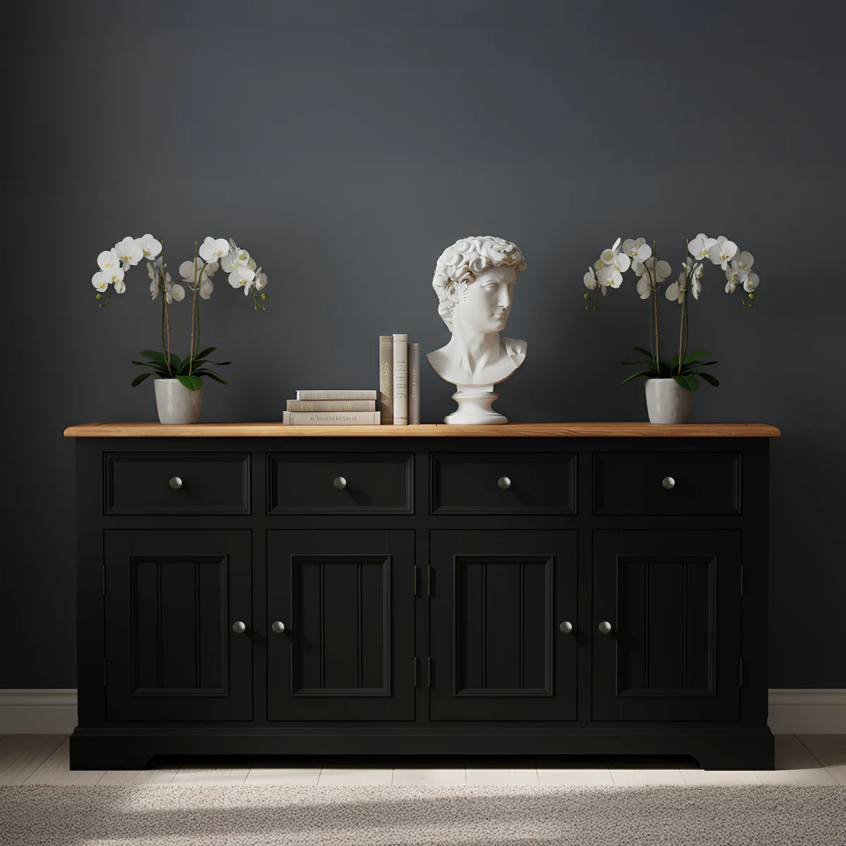 Charlton Oak and Black Painted Extra Large Sideboard – image 1