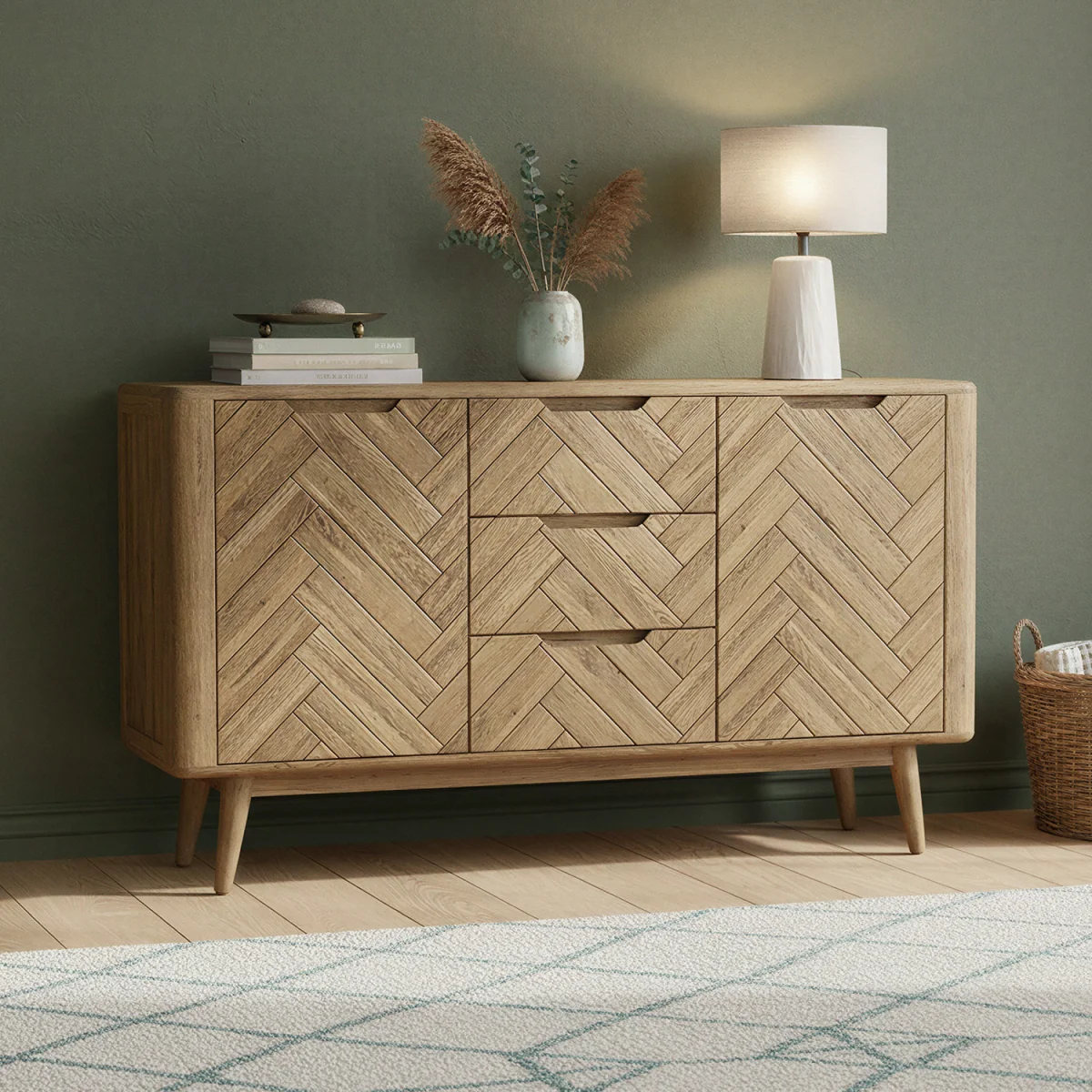 Parven Solid Oak Large Sideboard – image 2