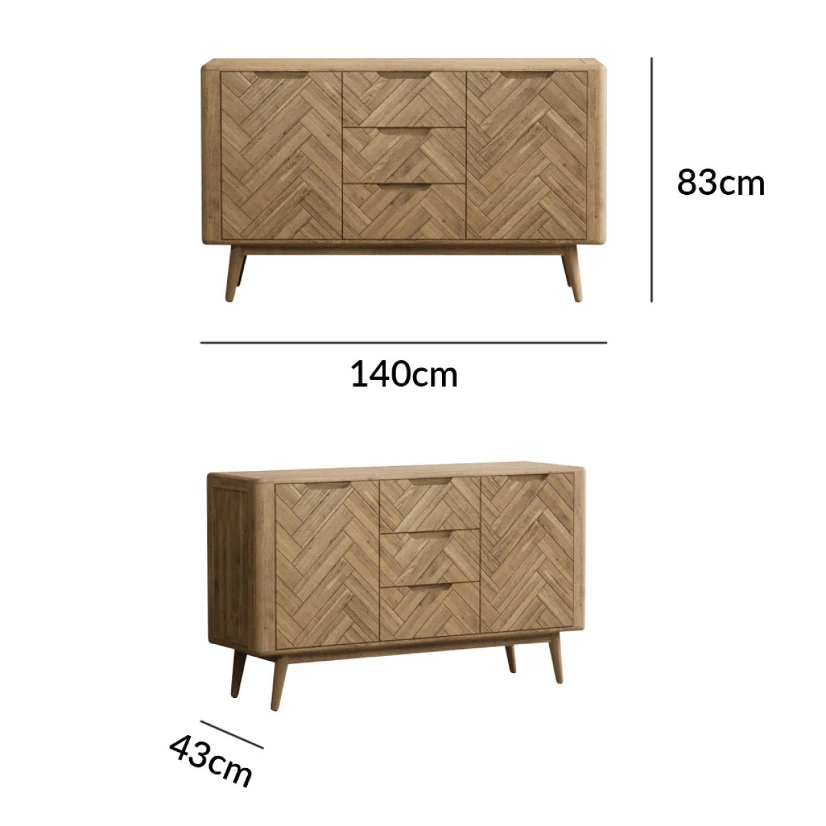 Parven Solid Oak Large Sideboard – image 11