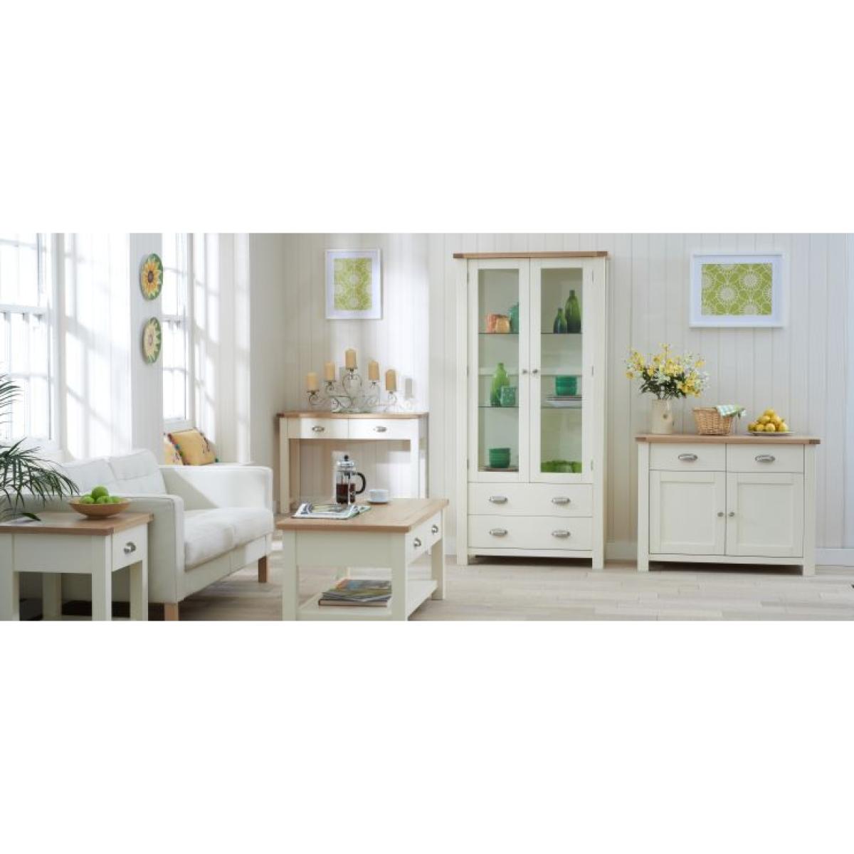 Somerset 4 Door 4 Drawer Oak and Cream Sideboard – image 7
