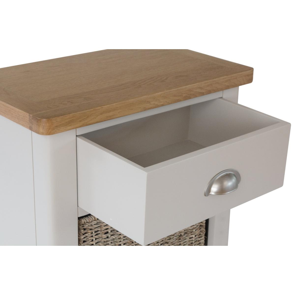 Cole Oak and Truffle Grey 3 Drawer Storage Unit – image 5