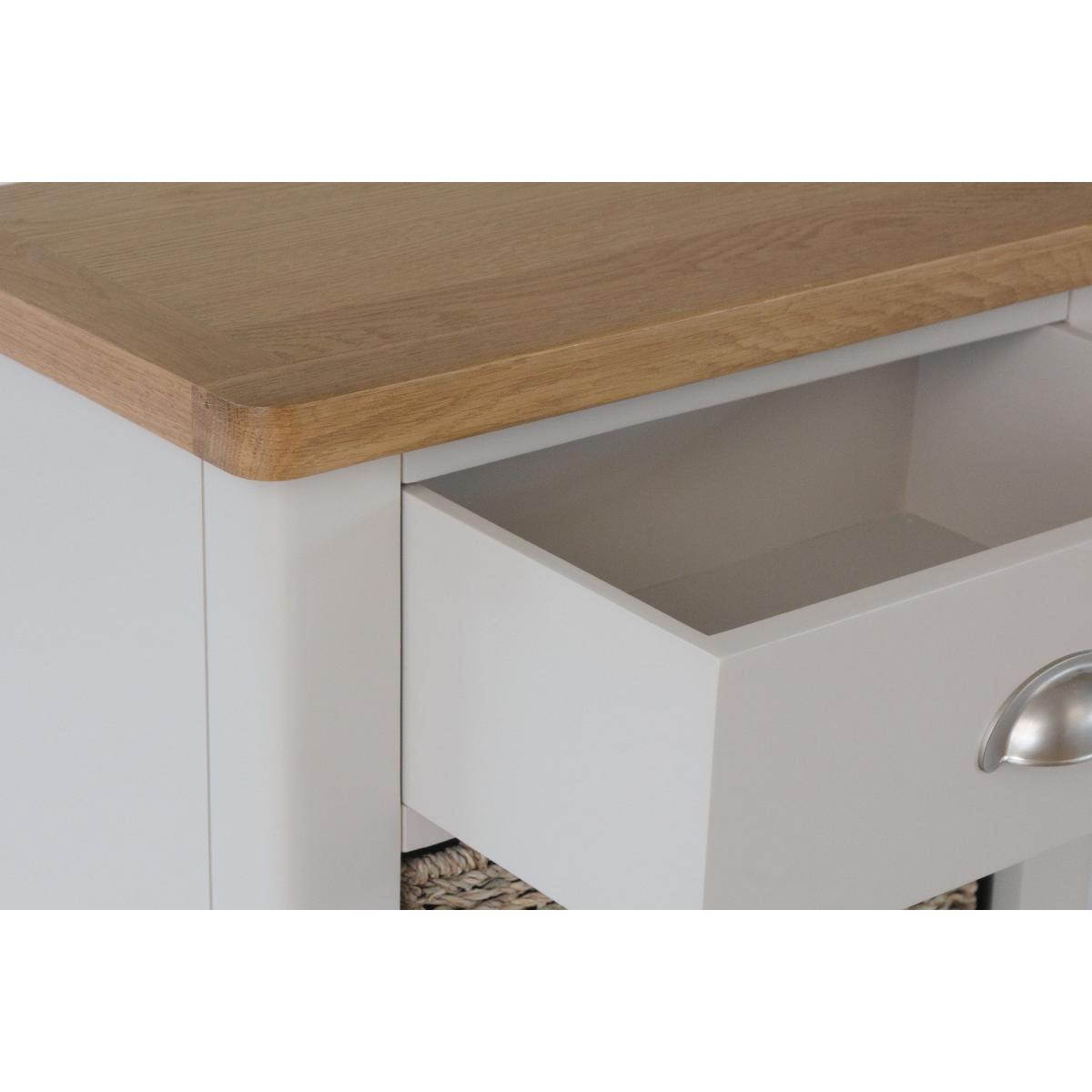 Cole Oak and Truffle Grey 3 Drawer Storage Unit – image 6