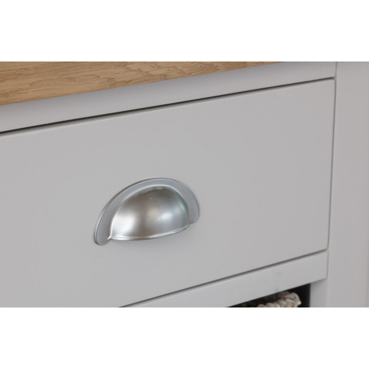 Cole Oak and Truffle Grey 3 Drawer Storage Unit – image 7