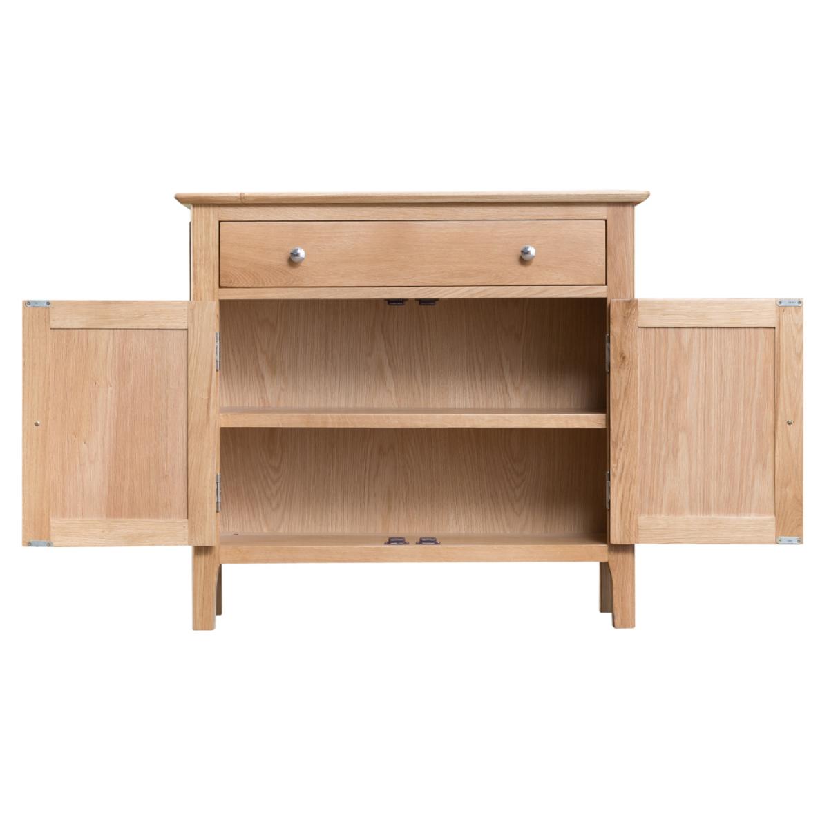 Sadie 2 Door 1 Drawer Oak Sideboard – image 2