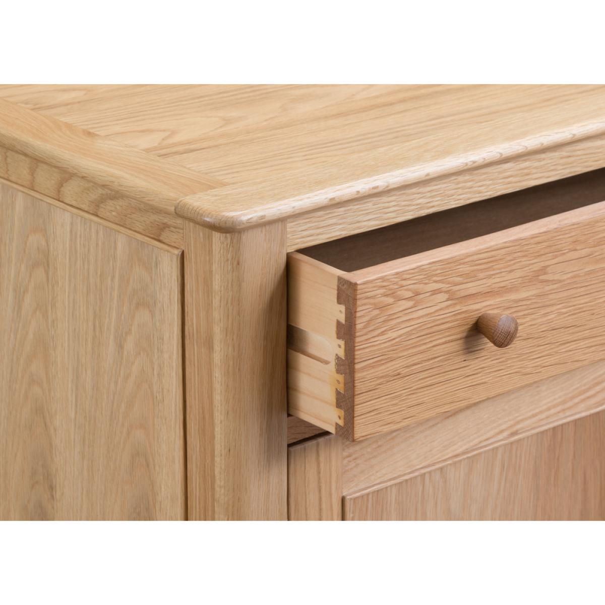 Sadie 2 Door 1 Drawer Oak Sideboard – image 5