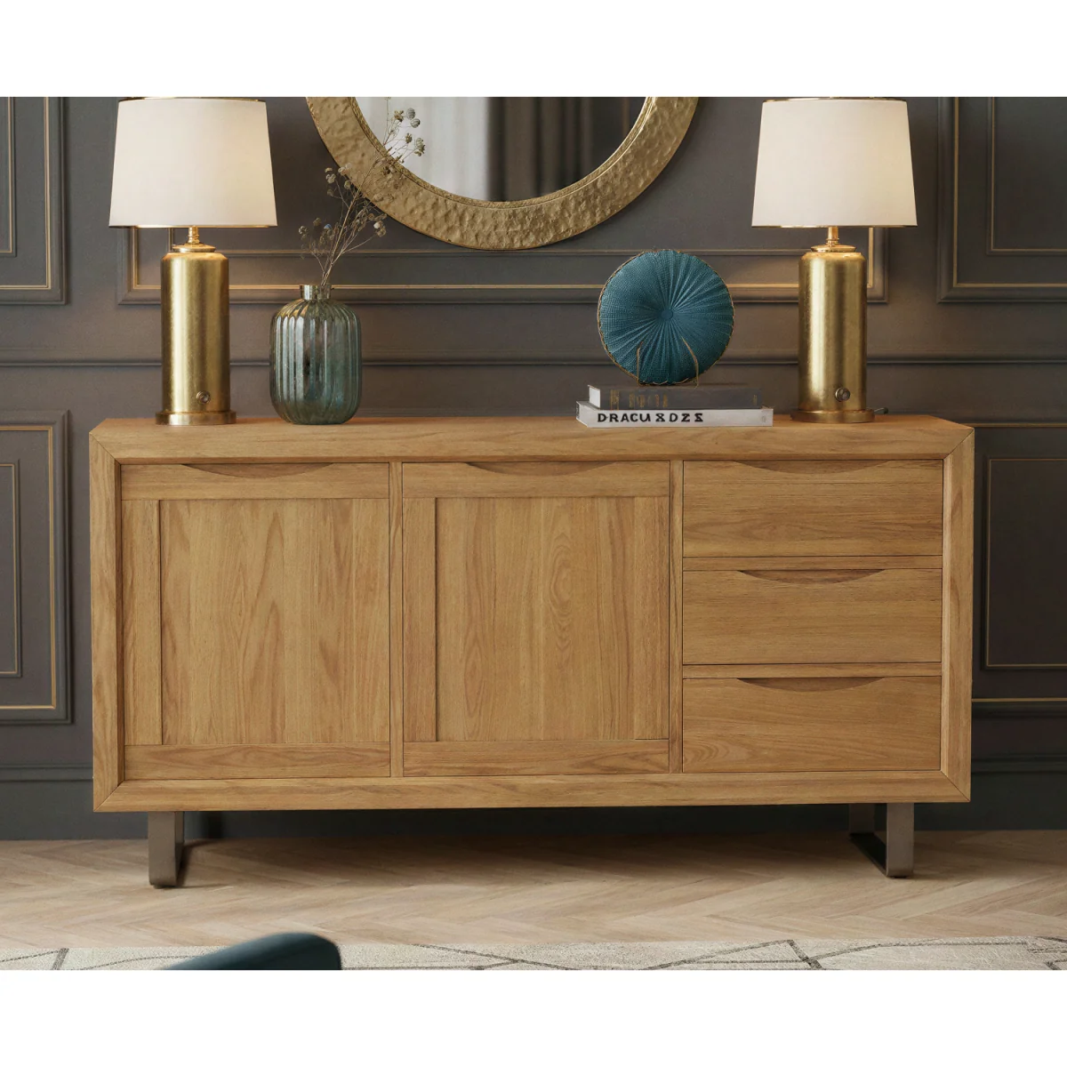 Parker Solid Oak Extra Large Sideboard – image 3