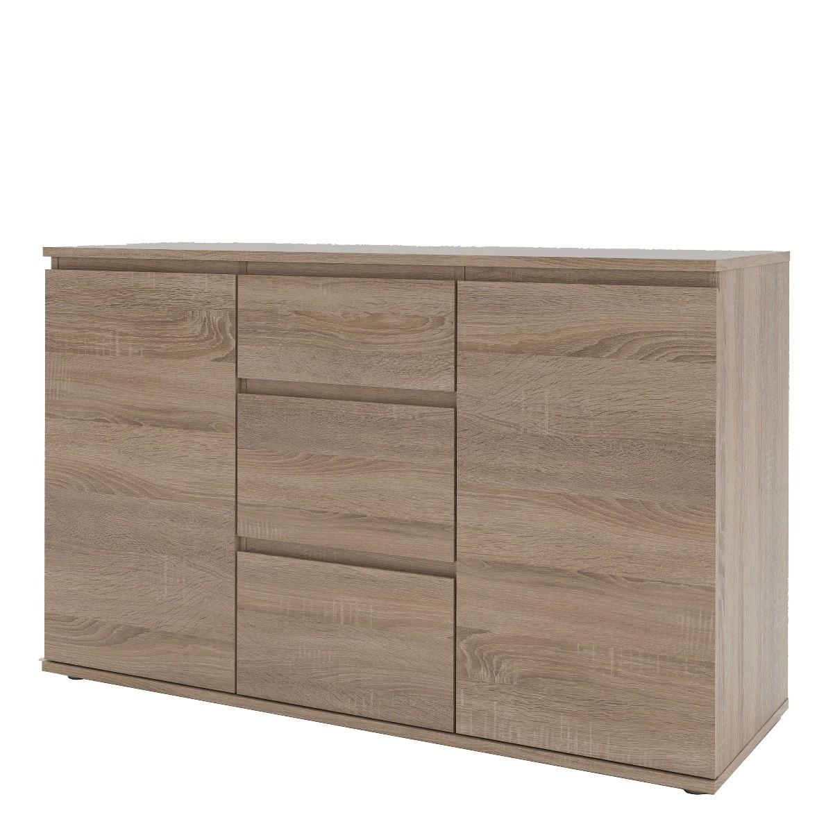 Star 3 Drawer 2 Door Sideboard in Truffle Oak – image 2