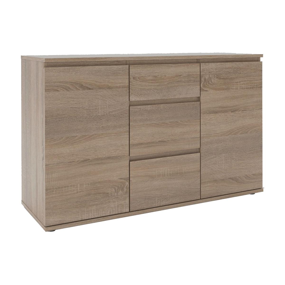 Star 3 Drawer 2 Door Sideboard in Truffle Oak – image 1