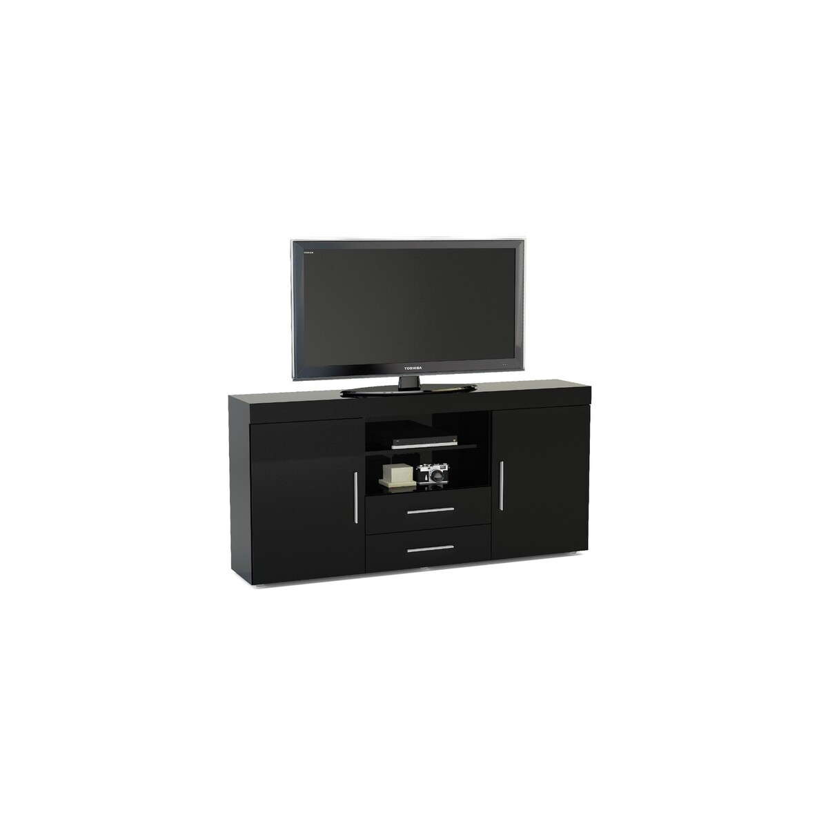 Edmund 2 Door 2 Drawer Black Sideboard – image 2