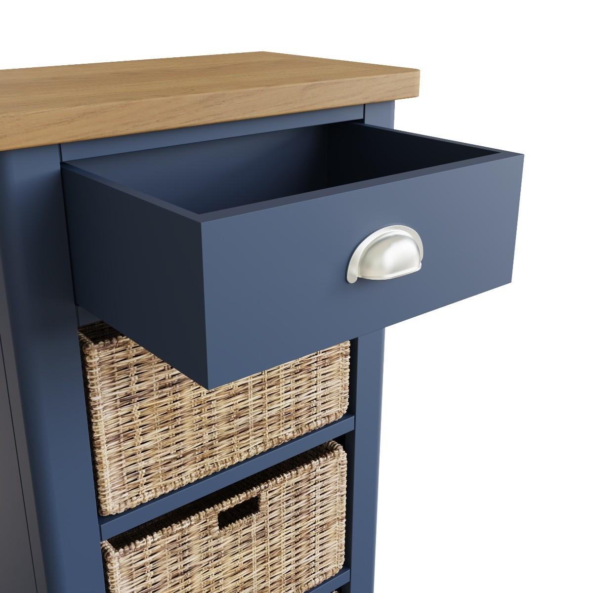 Cole Oak and Blue 4 Drawer Storage Unit – image 7