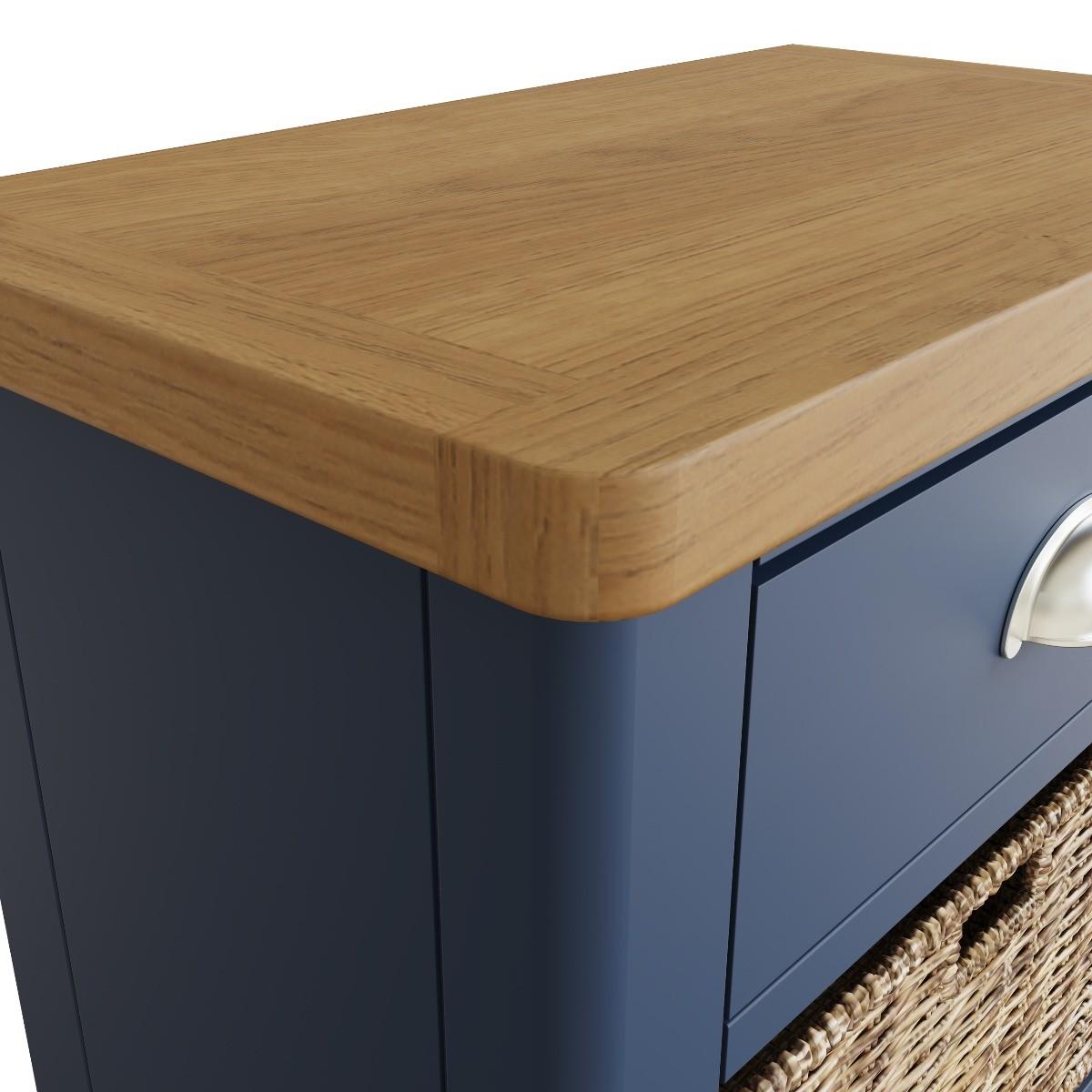 Cole Oak and Blue 4 Drawer Storage Unit – image 8
