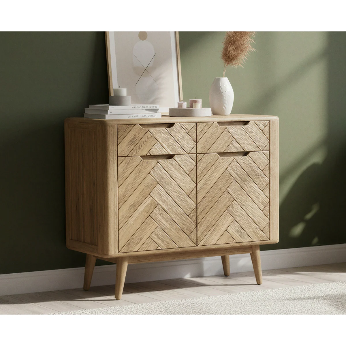 Parven Solid Oak Small Sideboard – image 3