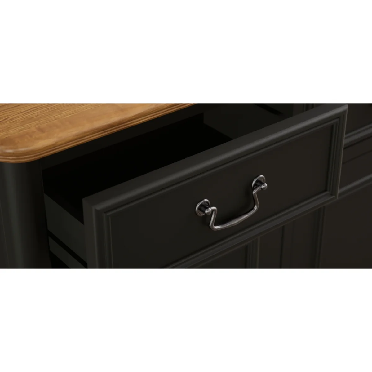 Chateau Noir Oak and Black Painted Small Sideboard – image 13