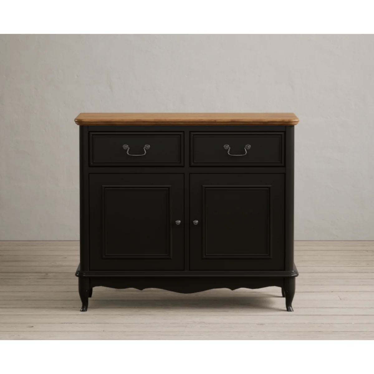 Chateau Noir Oak and Black Painted Small Sideboard – image 5