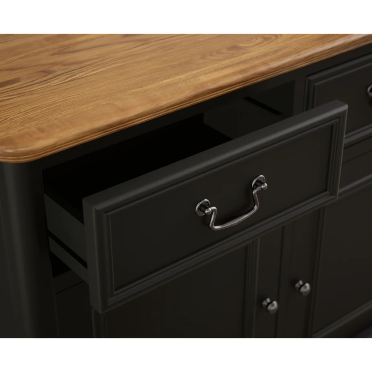 Chateau Noir Oak and Black Painted Small Sideboard – image 7