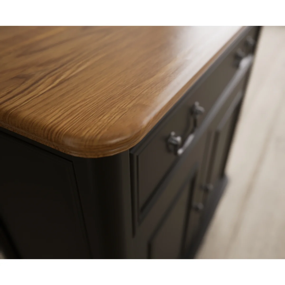 Chateau Noir Oak and Black Painted Small Sideboard – image 8