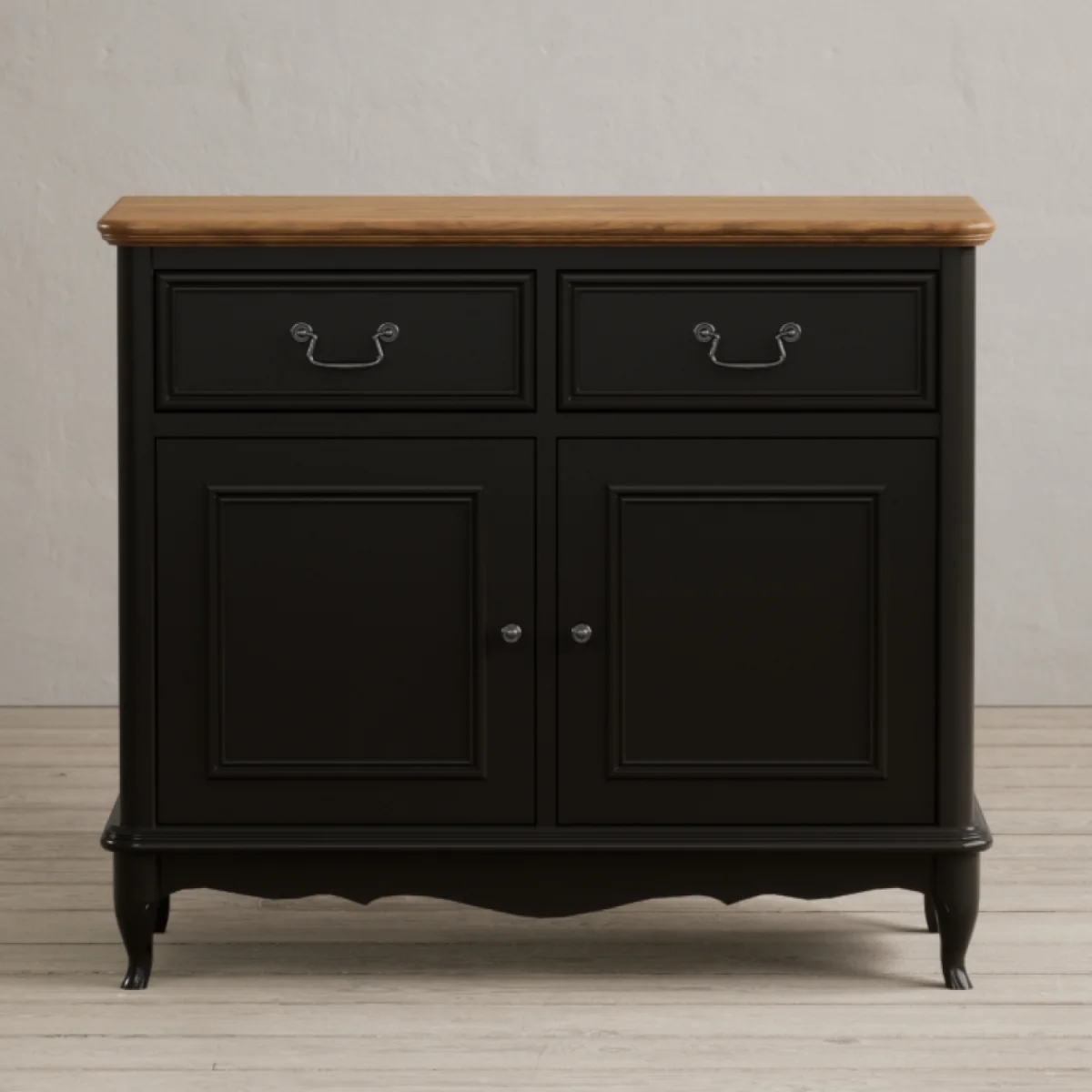 Chateau Noir Oak and Black Painted Small Sideboard – image 1
