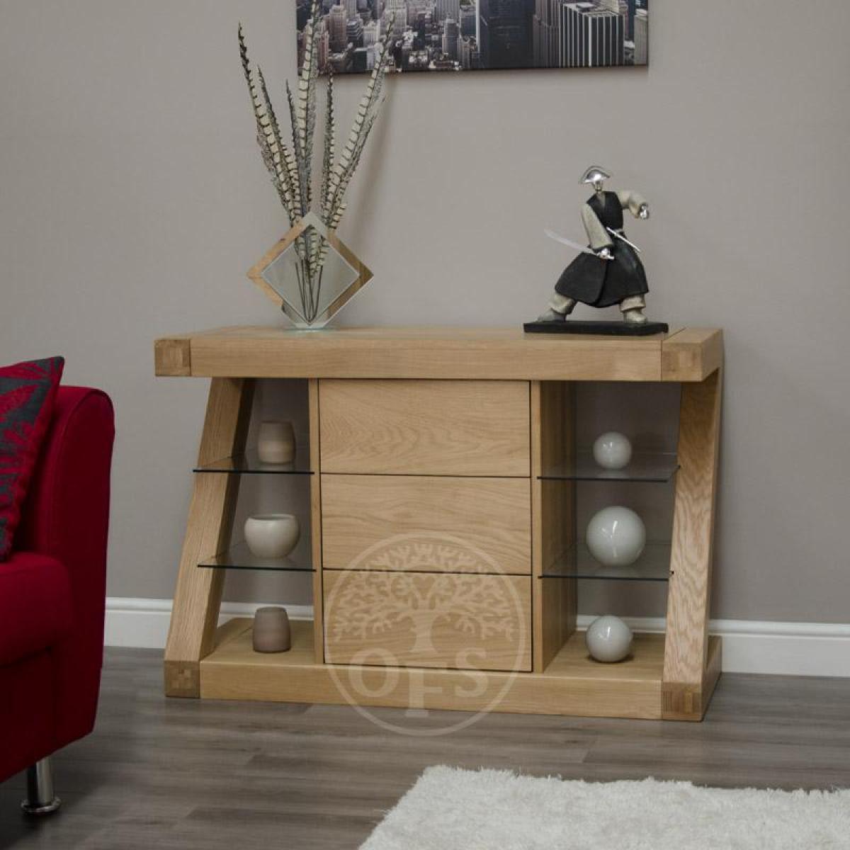Infinity Oak Designer Narrow Sideboard – image 3