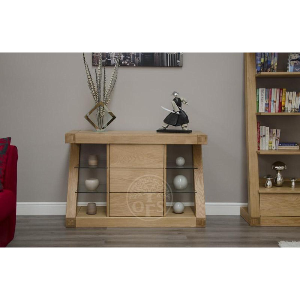 Infinity Oak Designer Narrow Sideboard – image 4