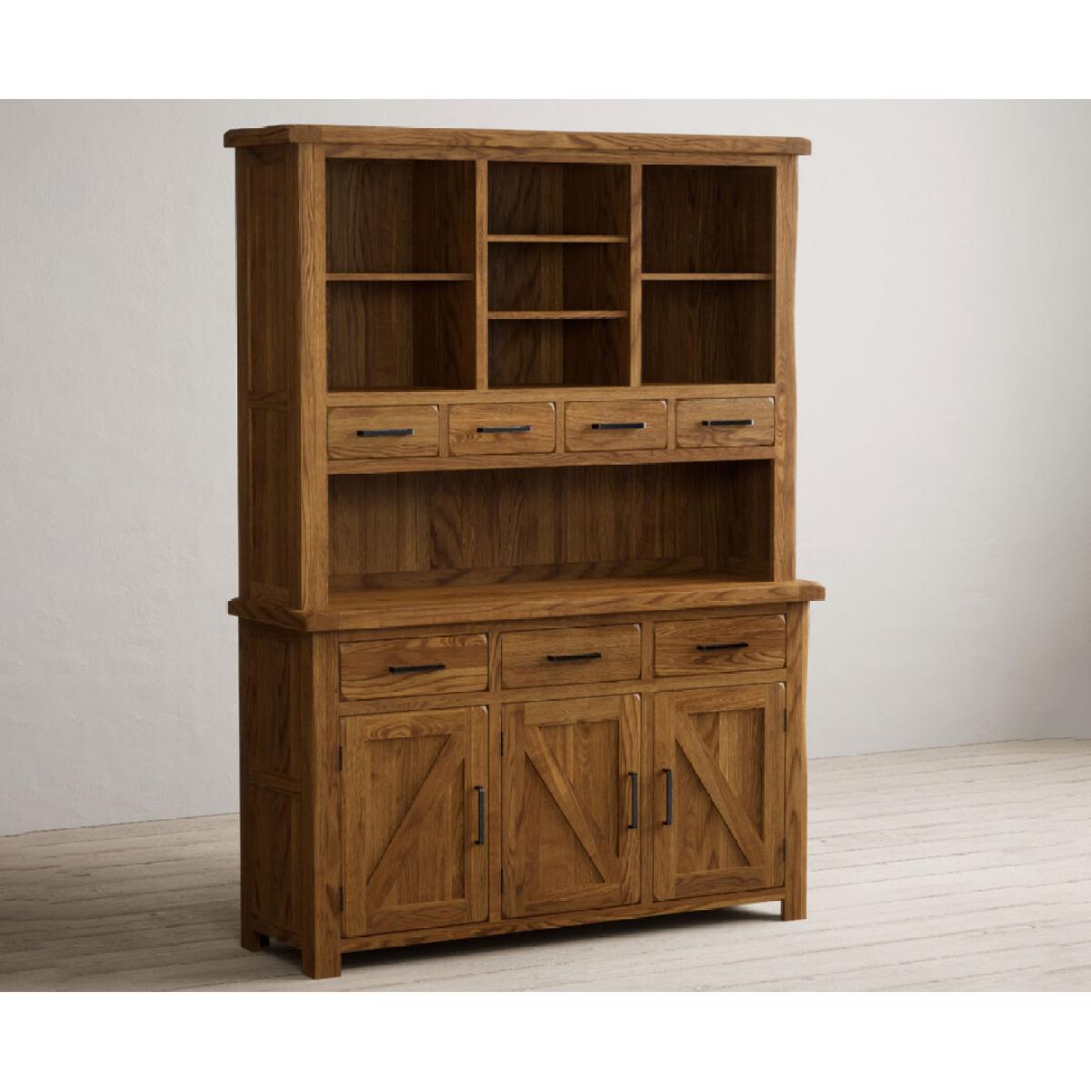 Country Rustic Solid Oak Large Dresser – image 3