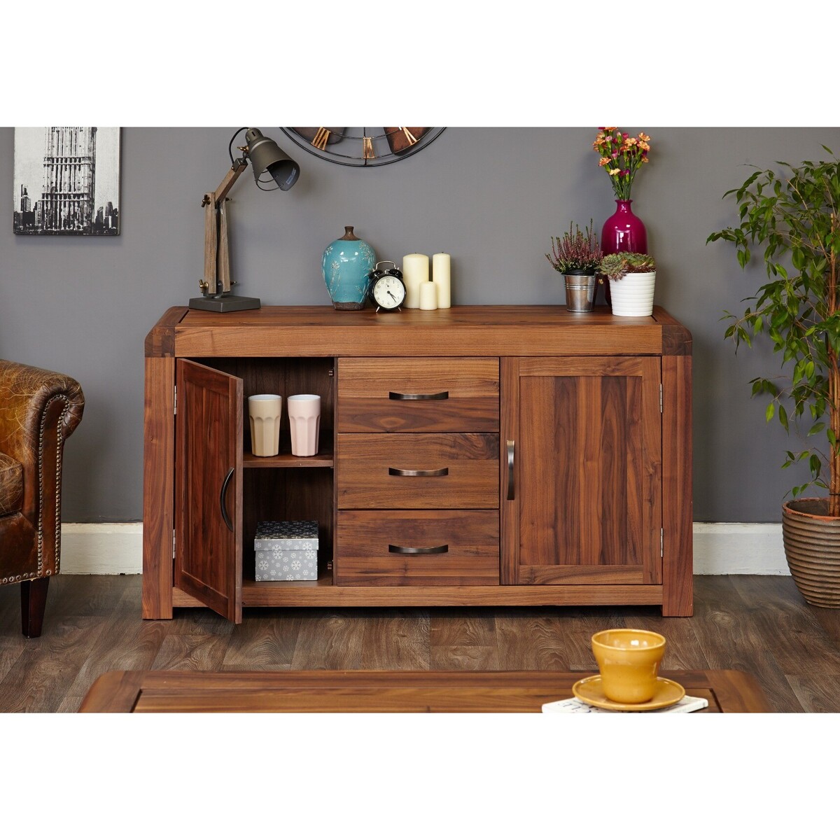 Nishio Solid Walnut Large Sideboard – image 2