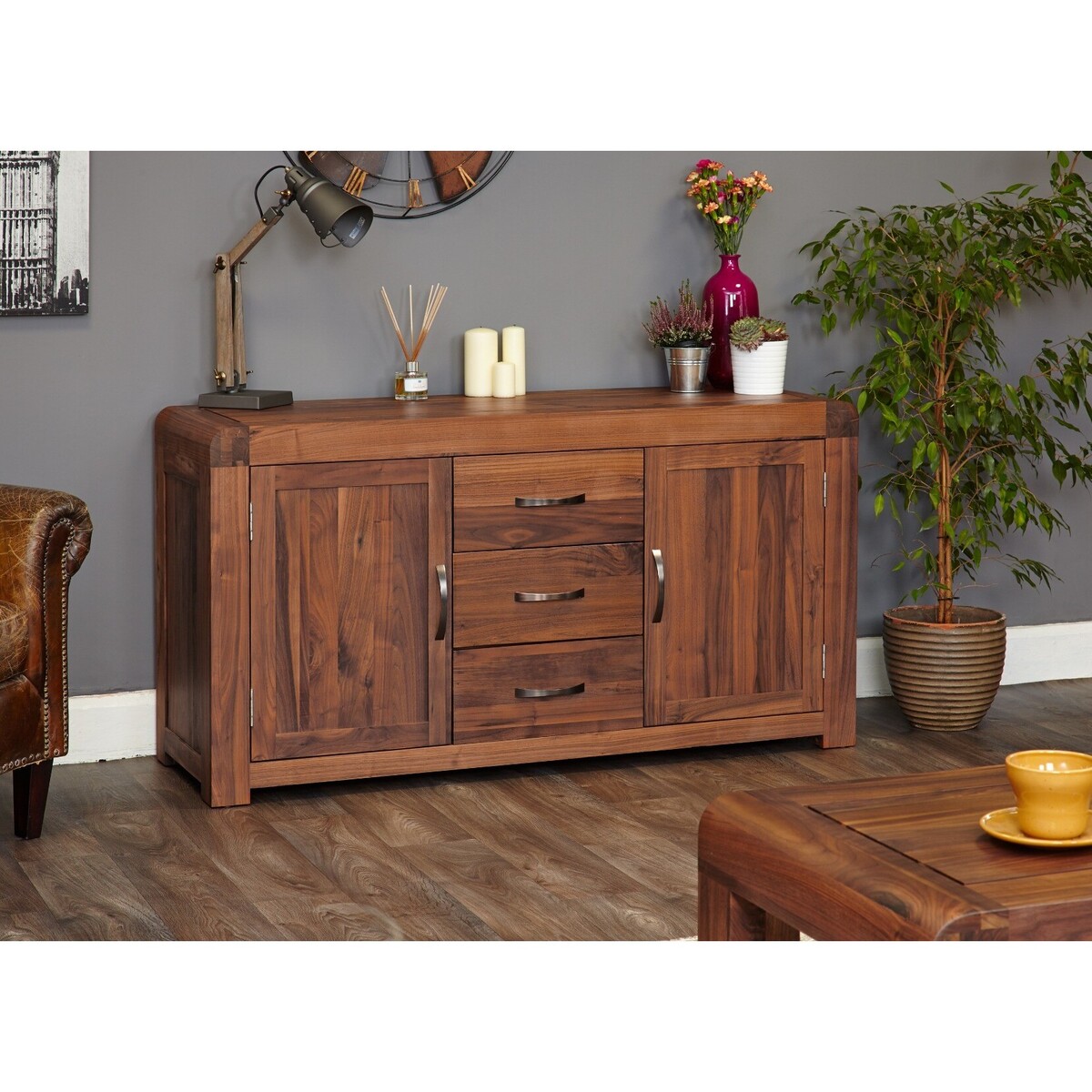 Nishio Solid Walnut Large Sideboard – image 3