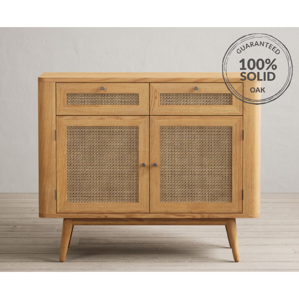 Oak Rattan Small Sideboard – image 2