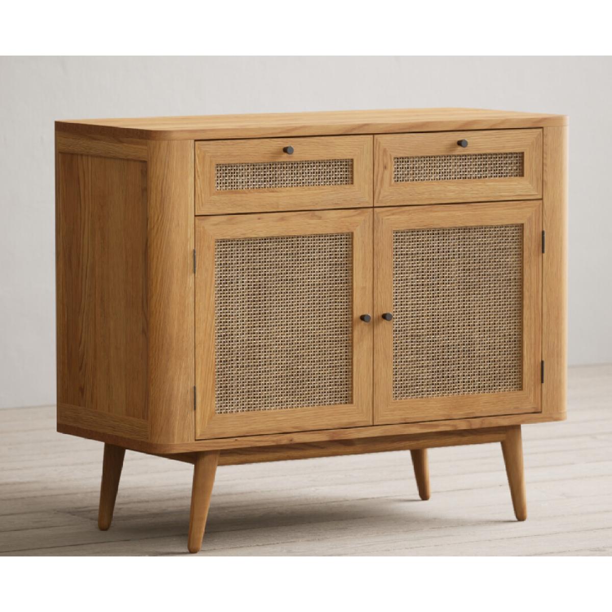 Oak Rattan Small Sideboard – image 3