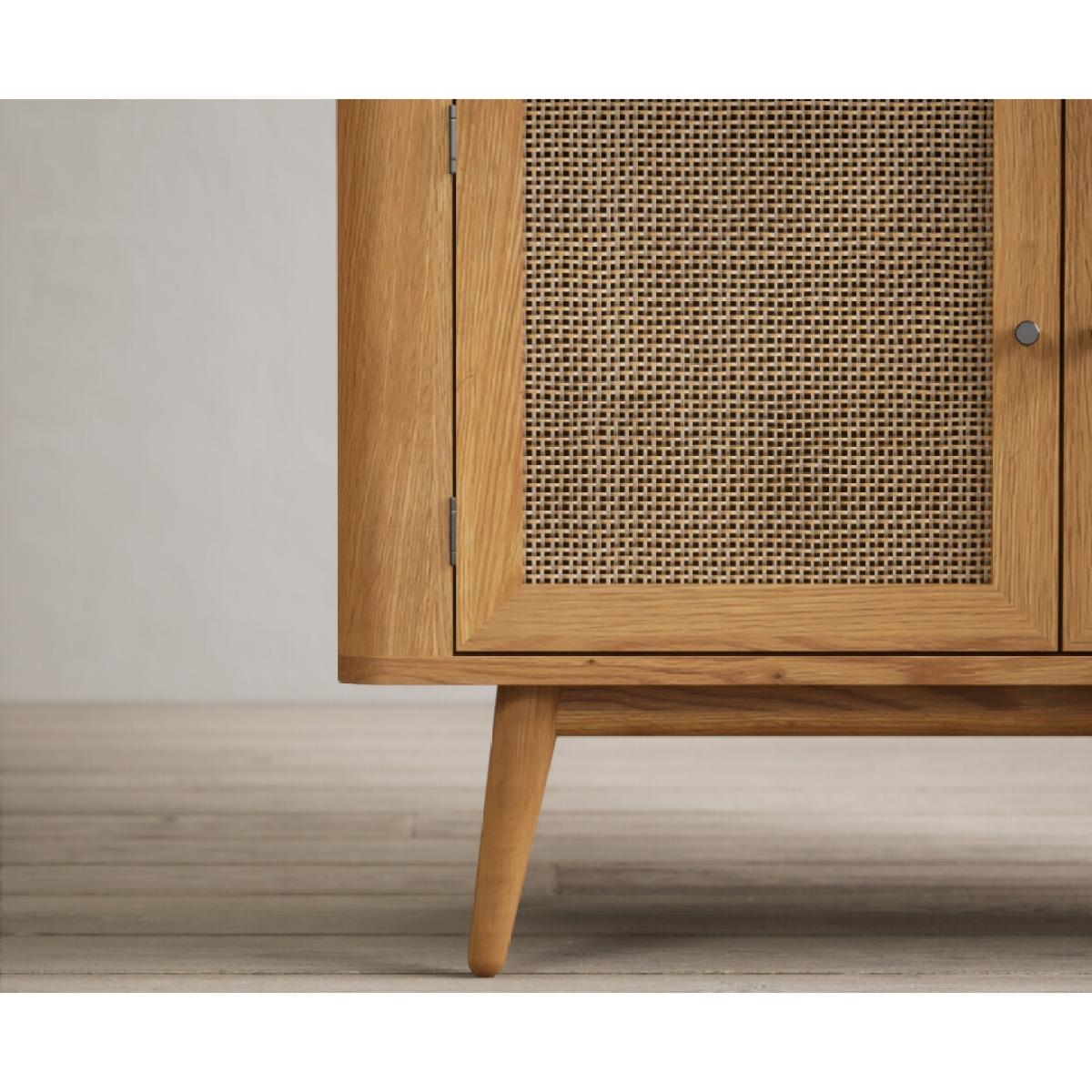 Oak Rattan Small Sideboard – image 5