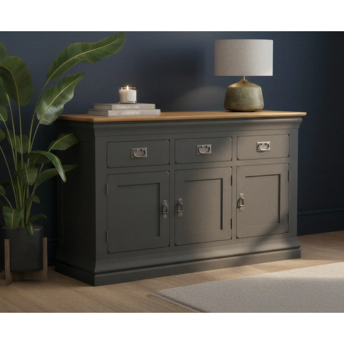 Charwood Oak and Charcoal Painted Large Sideboard – image 2