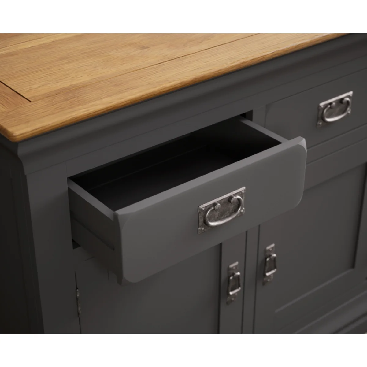 Charwood Oak and Charcoal Painted Large Sideboard – image 4