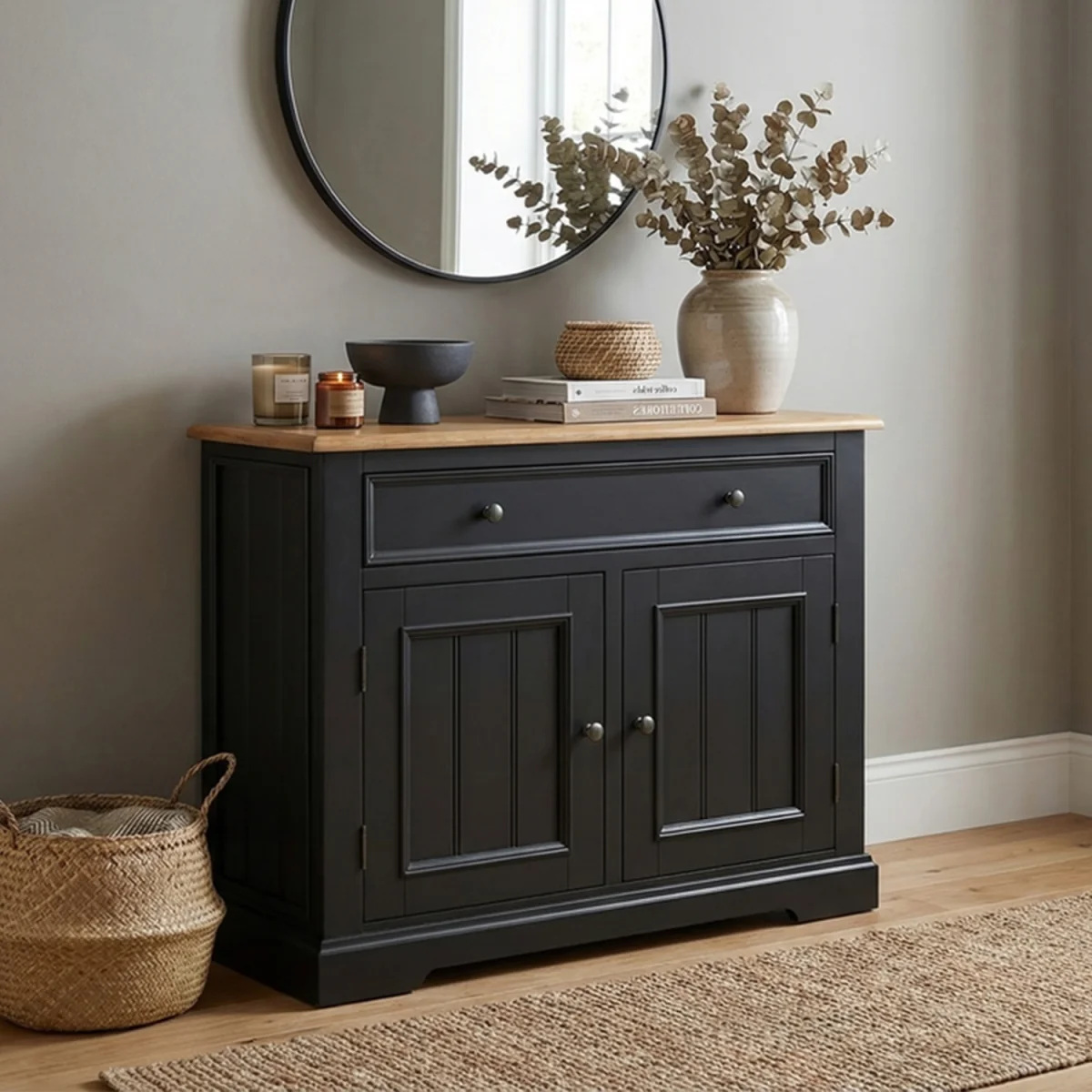 Charlton Oak and Black Painted Small Sideboard – image 2