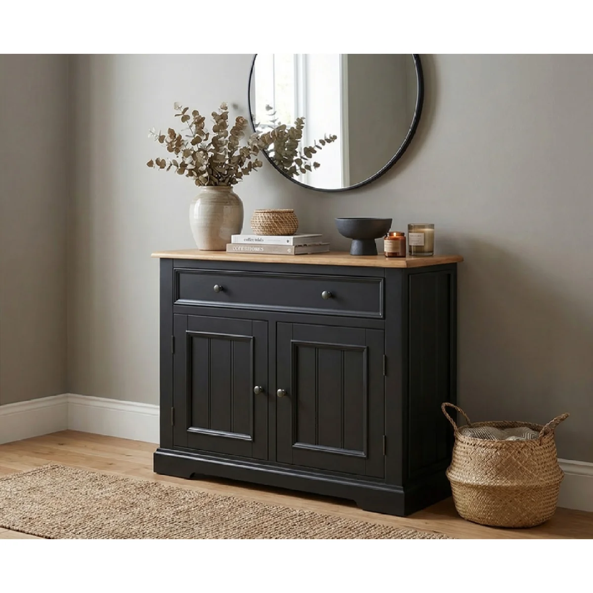 Charlton Oak and Black Painted Small Sideboard – image 3