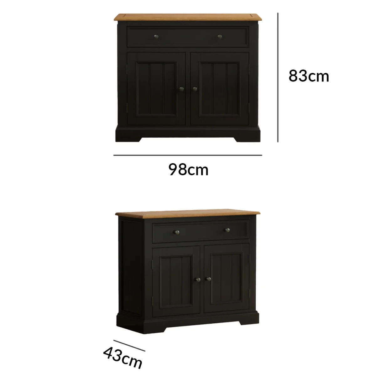Charlton Oak and Black Painted Small Sideboard – image 9