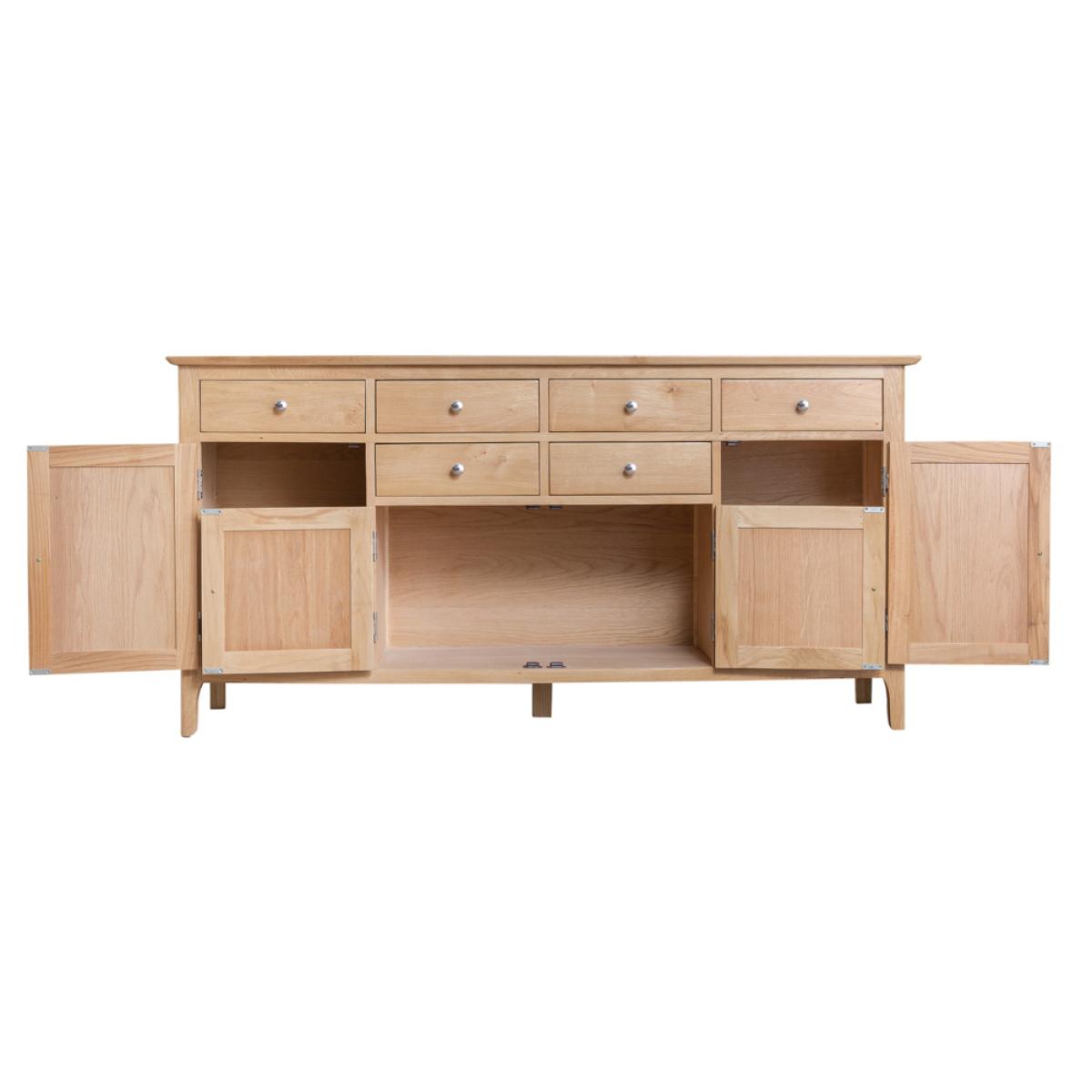 Sadie 4 Door 6 Drawer Oak Sideboard – image 3