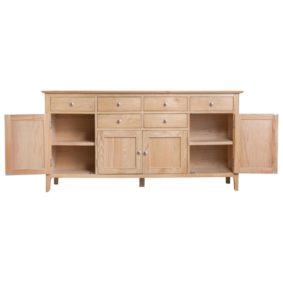Sadie 4 Door 6 Drawer Oak Sideboard – image 4