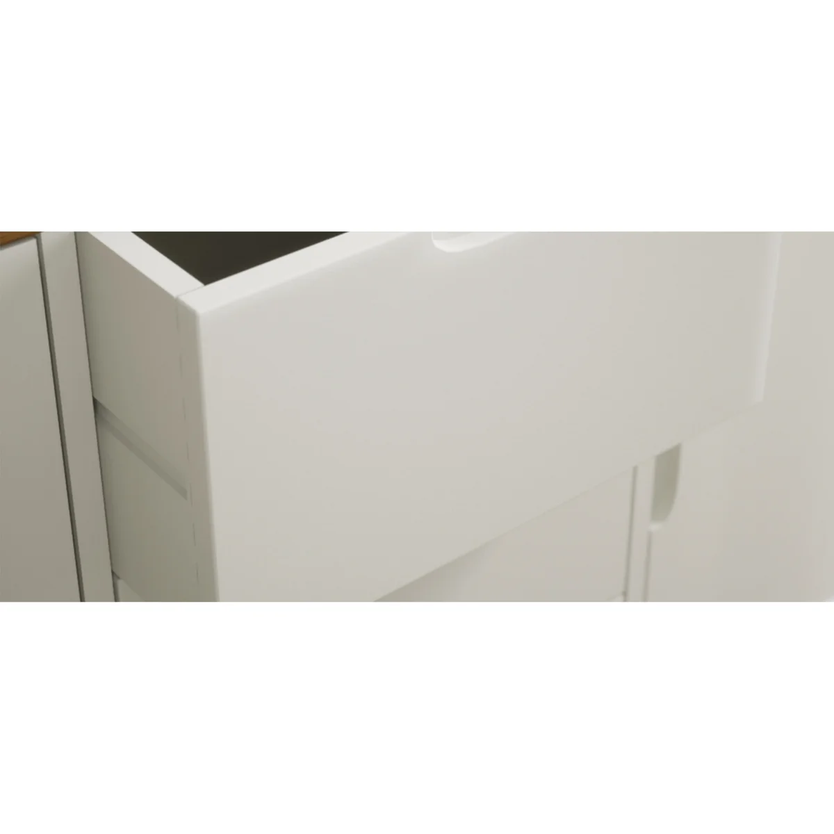 Bradwell Oak and Signal White Painted Large Sideboard – image 9