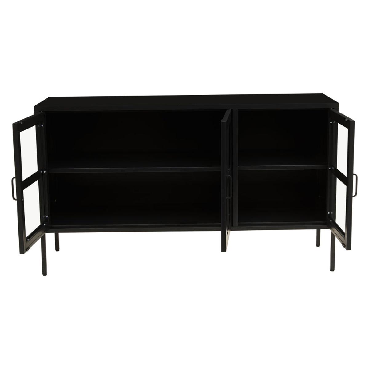 Olivia's Soft Industrial Collection - Ariella Three Door Sideboard in Black – image 2