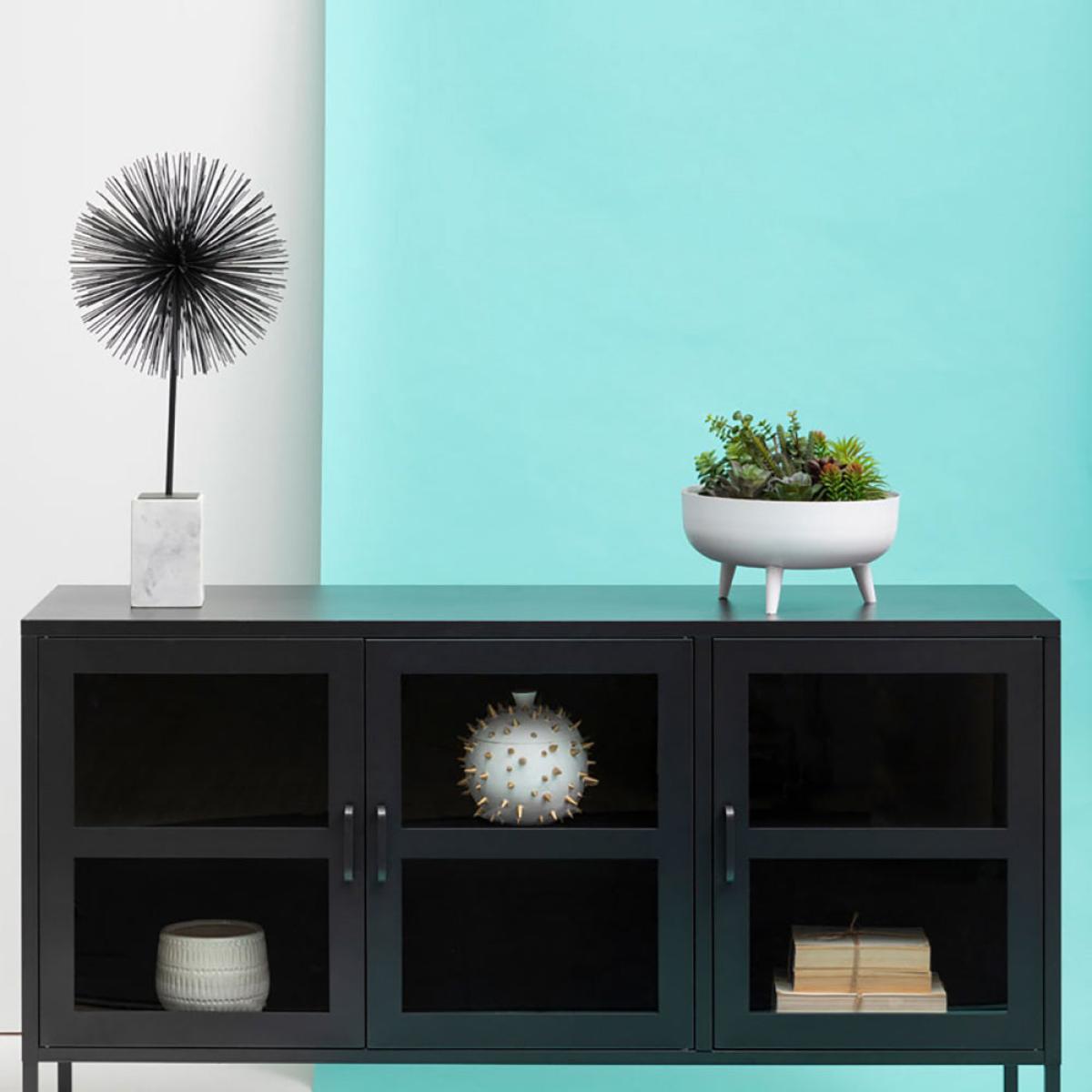 Olivia's Soft Industrial Collection - Ariella Three Door Sideboard in Black – image 10