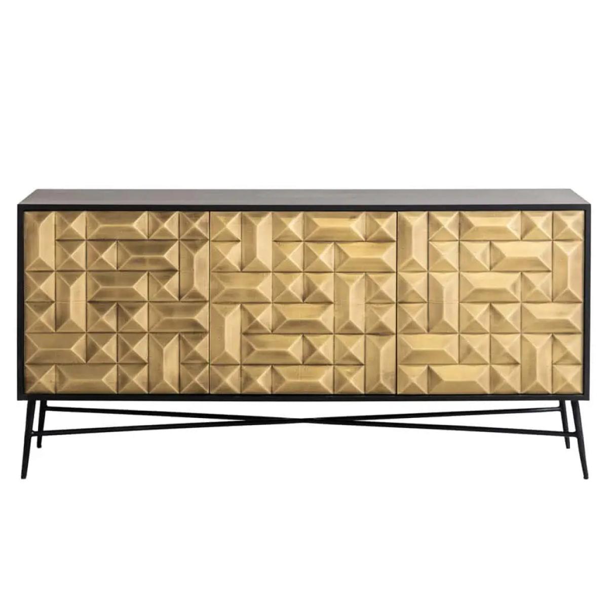 Richmond Interiors Tetro Sideboard in Gold – image 2