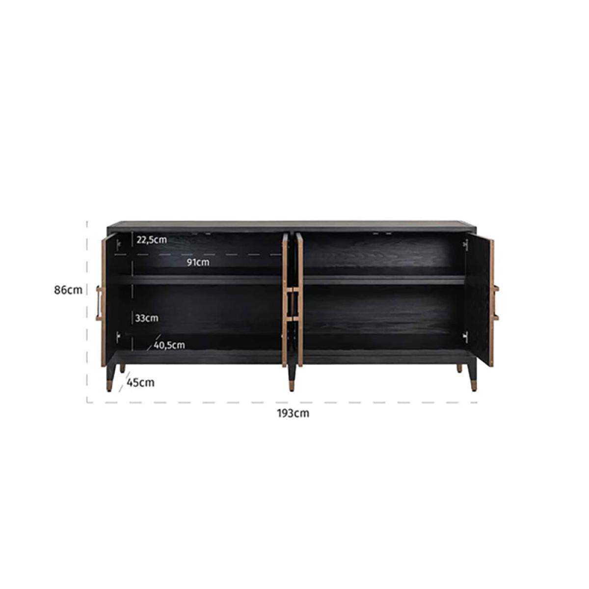 Richmond Bloomingville 4 Doors Gold Sideboard – image 3