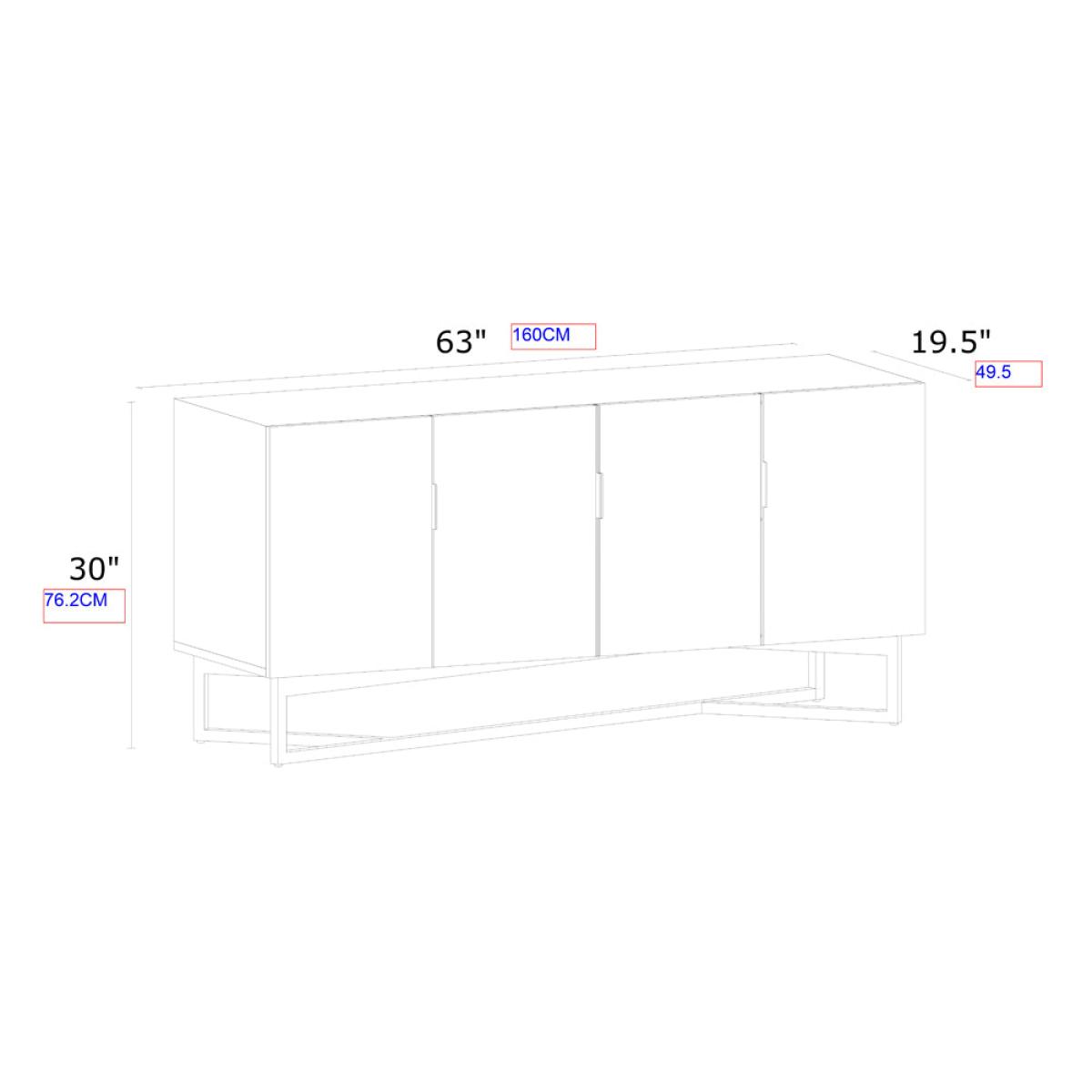 Olivia's Overbury Chocolate Brown Sideboard – image 8