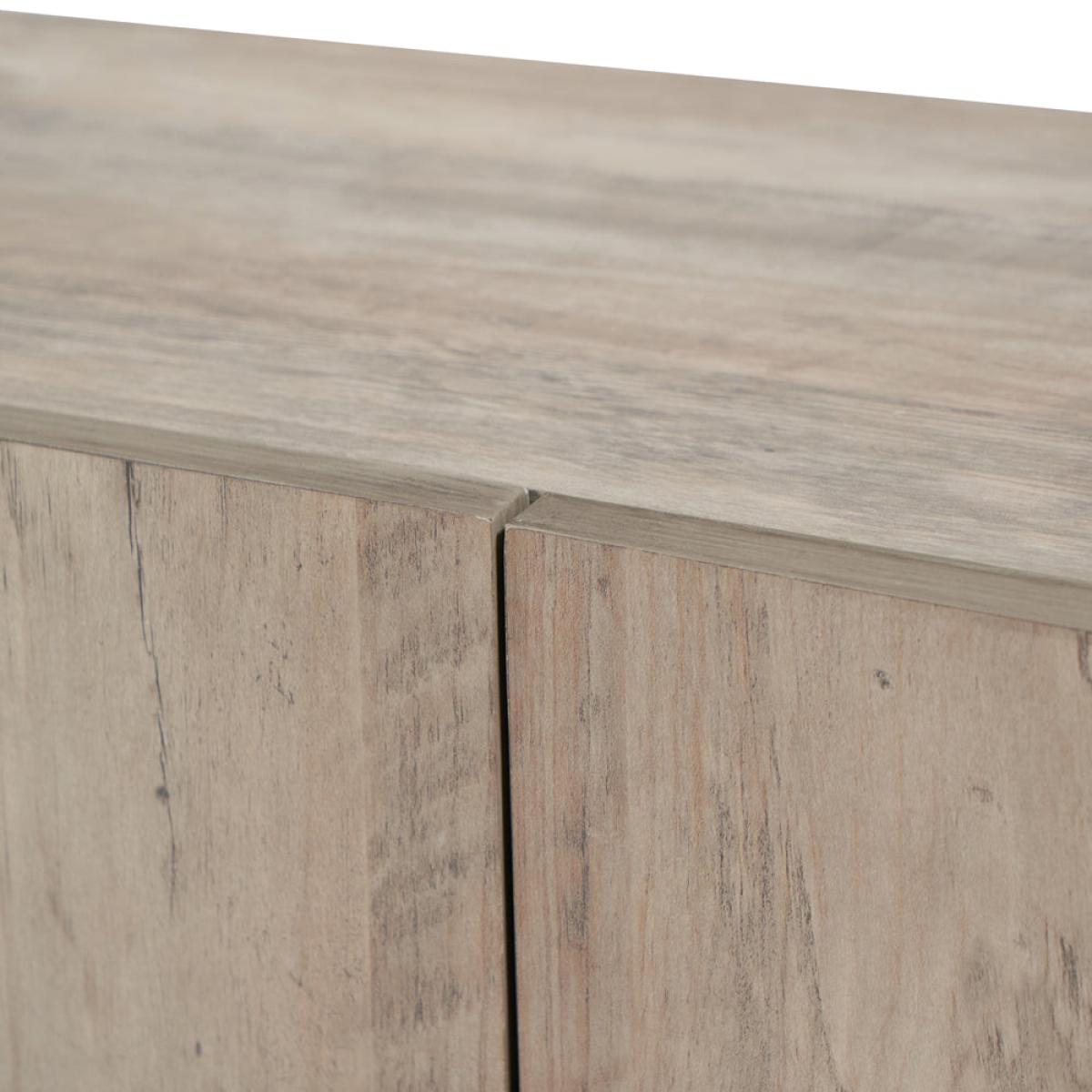 Olivia's Maya Light Brown Wood Veneer and Black Metal 2 Door Sideboard – image 6