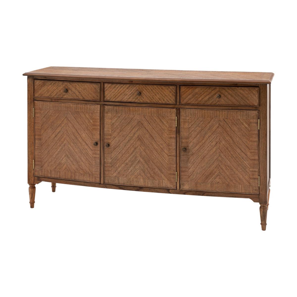Gallery Interiors Highgate 3 Door 3 Drawer Sideboard in Natural Wood – image 2