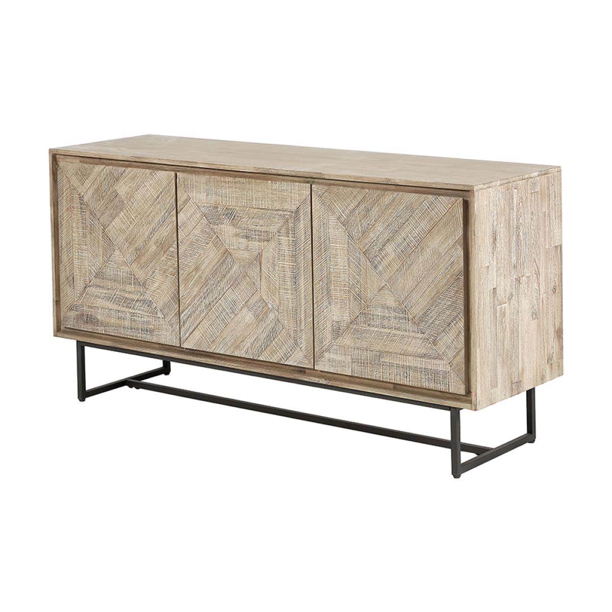Olivia's Martha Acacia Wood 3 Door Sideboard – image 2