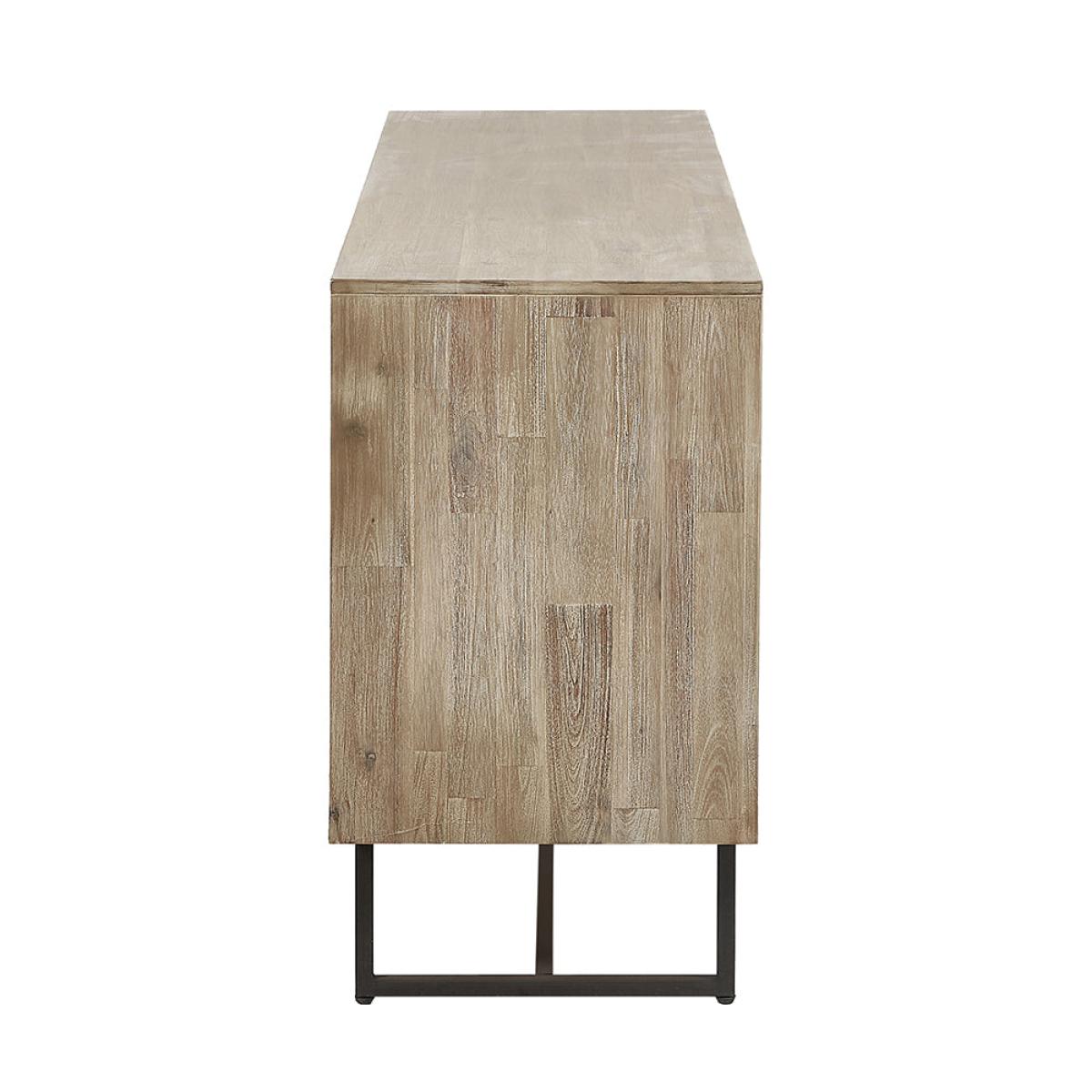 Olivia's Martha Acacia Wood 3 Door Sideboard – image 3