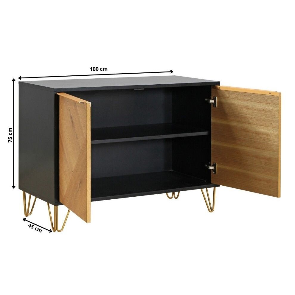 Live – Rustic Light Oak Sideboard – 100cm – image 4