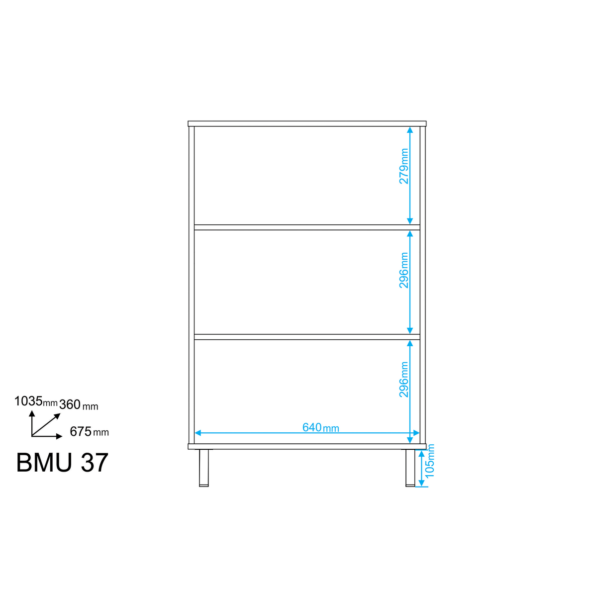 Brooklyn Black Sideboard - 67.5cm – image 5