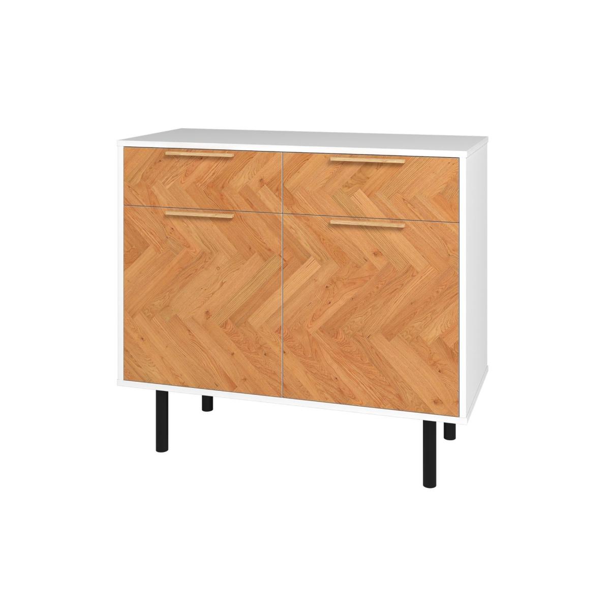 Dallas - Oak Parquet Sideboard - White – image 2